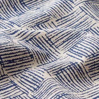 tessuto arredo mezzo panama pennellate – blu marino, 
