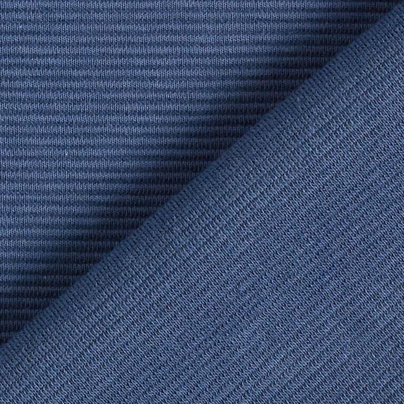 jersey a coste-ottoman, tinta unita – colore blu jeans, image number 4