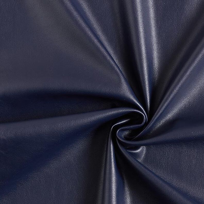 Finta pelle liscia elasticizzata – blu marino,  image number 1