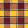 tessuto per cappotti Quadro ruvido – rosso Bordeaux/giallo curry,  thumbnail number 1