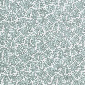 cotone rivestito Mini foglie astratte – menta chiaro/bianco, 