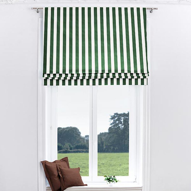 tessuto arredo tessuti canvas strisce – verde/bianco,  image number 8