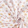 tessuto in cotone cretonne Piccoli arcobaleni – bianco/senape,  thumbnail number 3