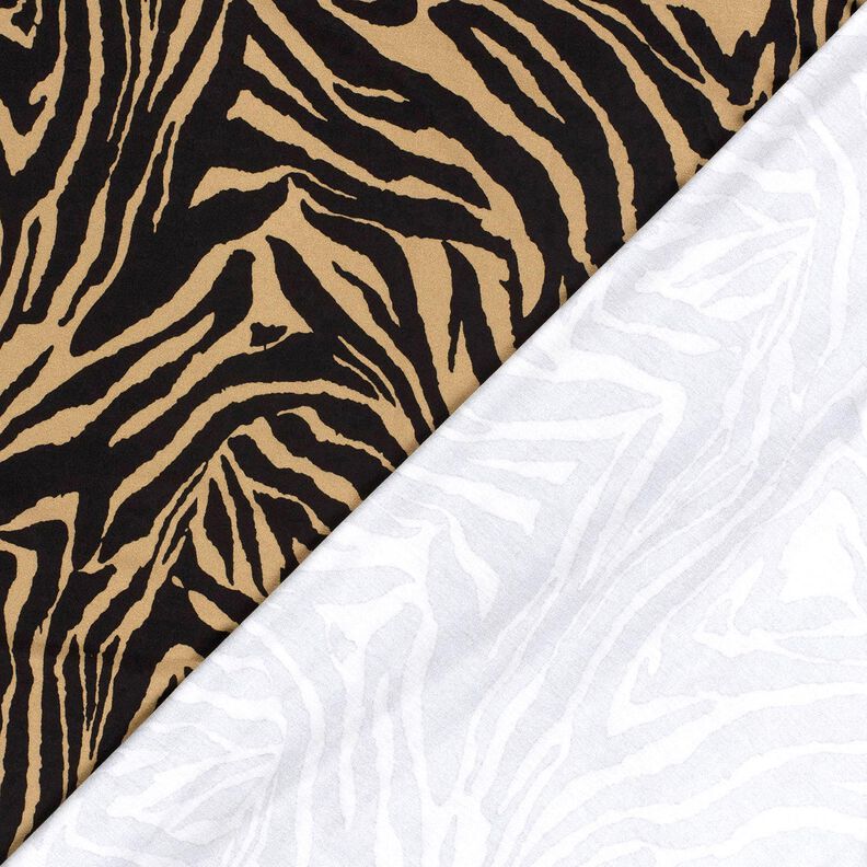 jersey di viscosa Stampa zebra – moca/nero, image number 4