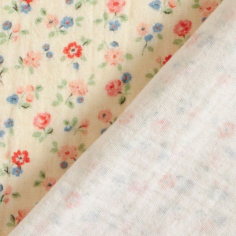 mussolina / tessuto doppio increspato Fiorellini romantici | Poppy Fabrics – beige chiaro,  image number 4
