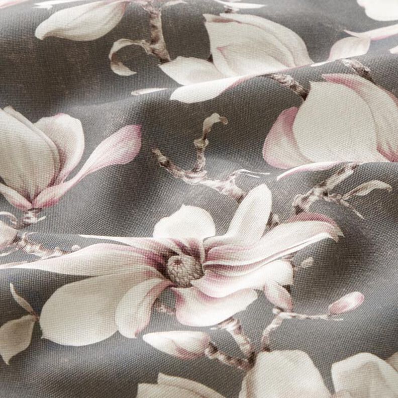 Tessuti da esterni canvas magnolie – grigio,  image number 2