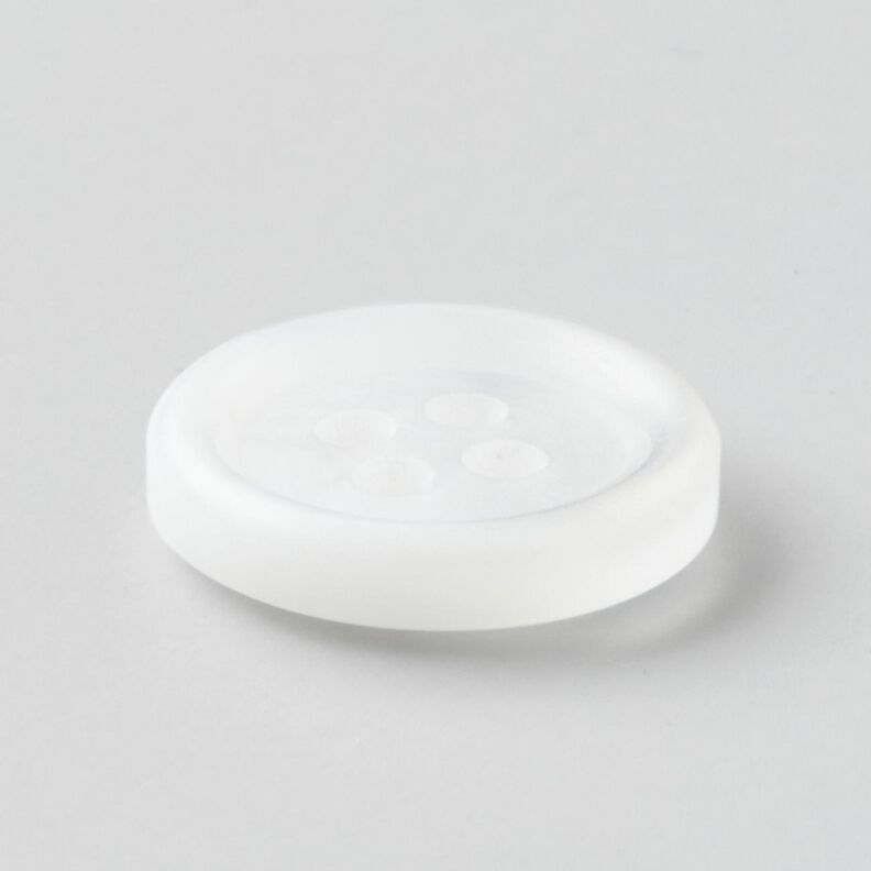 Bottone tondo a 4 fori [Ø 15 mm] – bianco,  image number 2