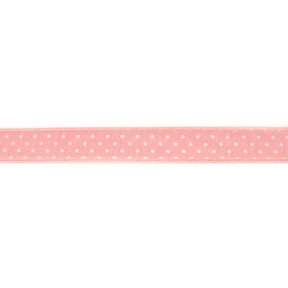 Nastro tessuto chambray pois – salmone, 