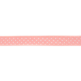 Nastro tessuto chambray pois – salmone, 