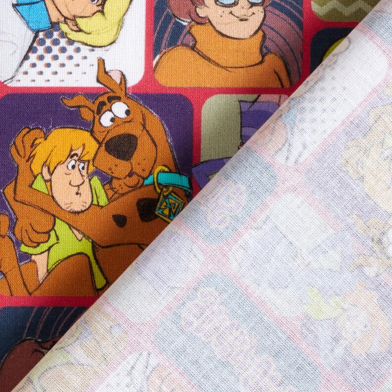 popeline di cotone Scooby Doo a fumetti Tessuto oggetto di licenza – rosso/mix di colori,  image number 4
