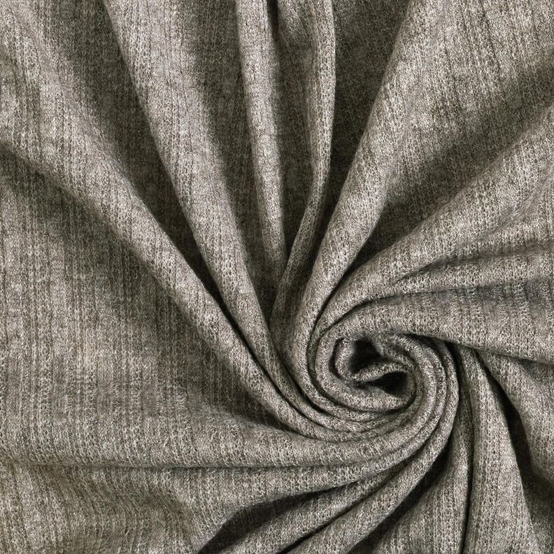 Tessuto a maglia con motivo a trecce melange – grigio,  image number 3