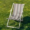 Outdoor Tessuto per sedia a sdraio Righe longitudinali 44 cm – marrone chiaro/grigio chiaro,  thumbnail number 4