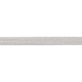 Nastro tessuto Metallico [9 mm] – argento/argento effetto metallizzato, 