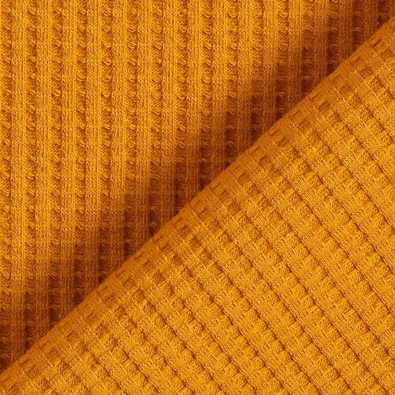 jersey di cotone nido d’ape tinta unita – giallo curry,  image number 3