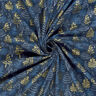 tessuto in cotone popeline Delicati abeti – blu notte/oro,  thumbnail number 3