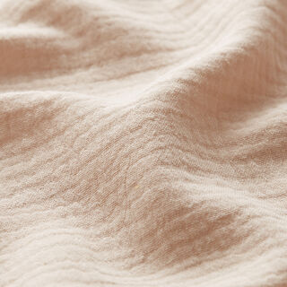 mussolina / tessuto doppio increspato – beige chiaro, 