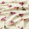 misto lino viscosa fiori acquerello – naturale/uva,  thumbnail number 2