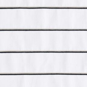 Misto cotone a righe larghe – bianco/nero, 