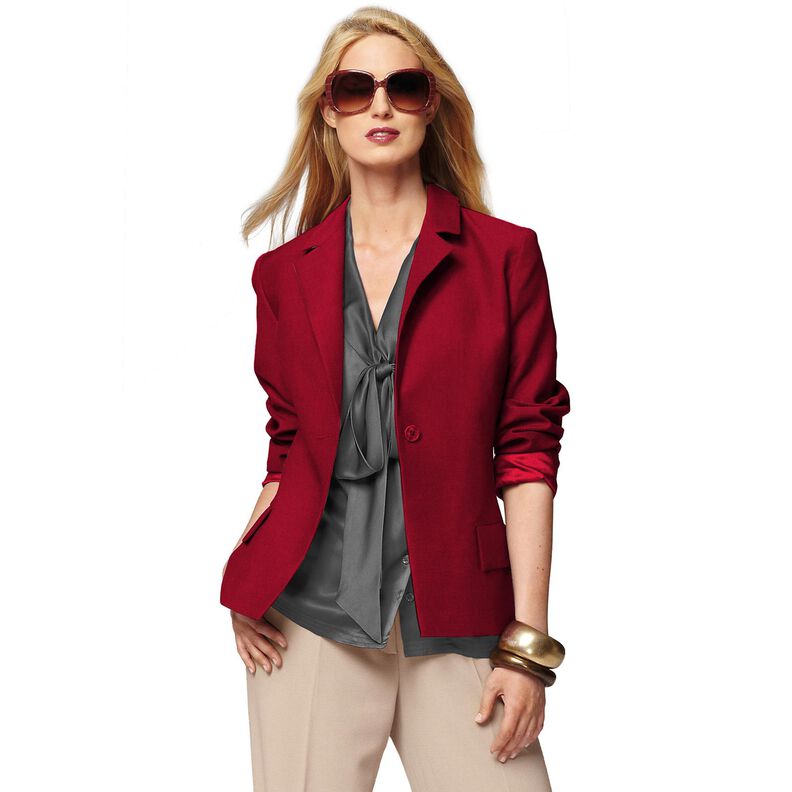 gabardine bi-stretch – rosso carminio,  image number 6