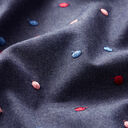 chambray pois ricamati – blu marino, 