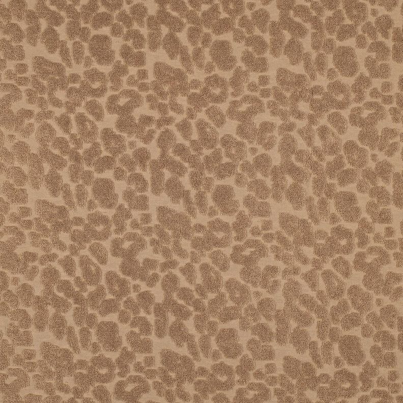 tessuto in spugna stretch leopardo – marrone chiaro, image number 1