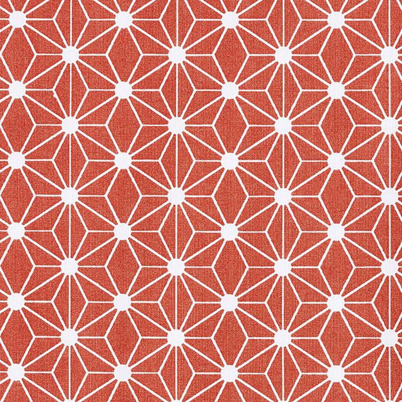 tessuto in cotone cretonne stella grafica – rosso,  image number 1