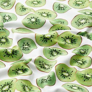 jersey di cotone Kiwi – bianco/verde mela, 