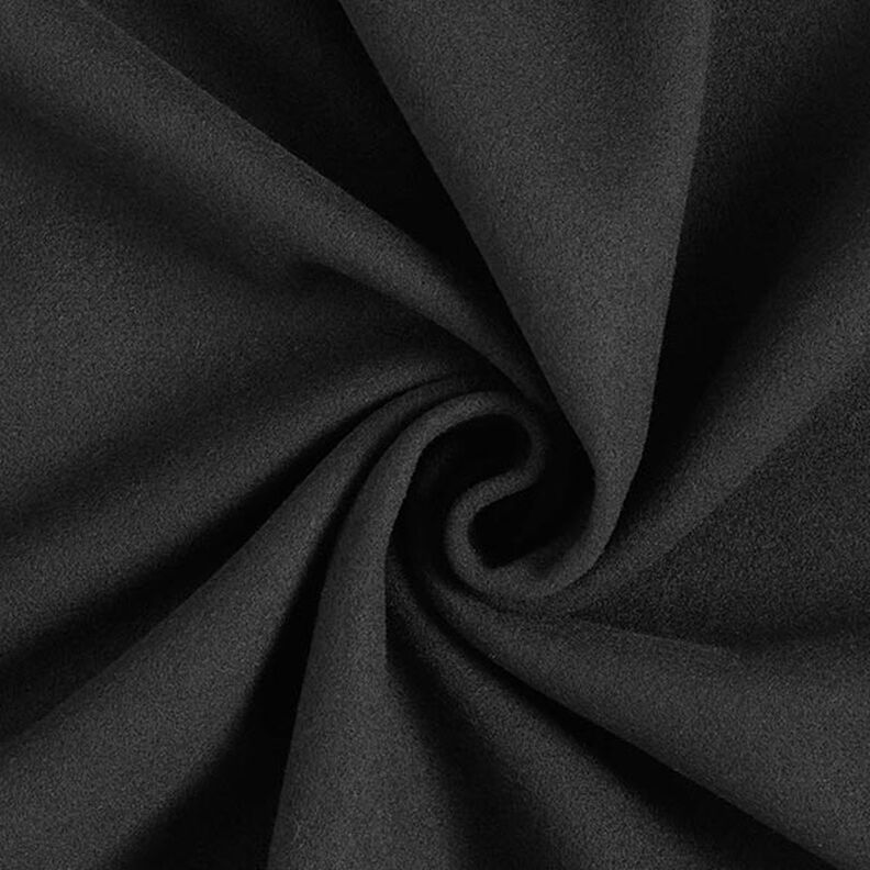 Tessuto per cappotti in poliestere riciclato – nero,  image number 1