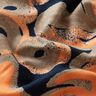 jersey di viscosa Fiori dipinti – blu notte/arancio pesca,  thumbnail number 2