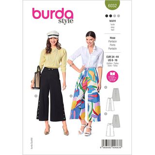 pantaloni a zampa di elefante, Burda 6032 | 34 - 44, 