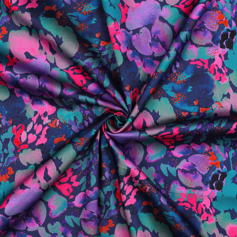 satin di cotone Presence Charcole stampa digitale | Nerida Hansen – blu notte/lavanda,  image number 3