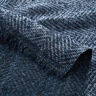Tessuto per cappotto in tessuto misto lana zigzag – blu marino,  thumbnail number 5