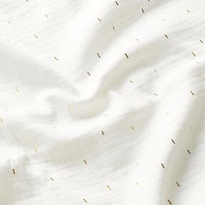 mussola, stampa laminata, rettangolo | by Poppy – bianco lana, 