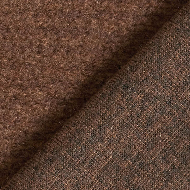 Cappotto in maglia misto lana melange – cioccolato,  image number 3