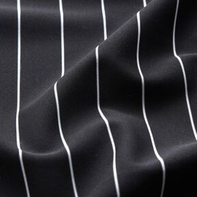 Tessuto per pantalone gessato elasticizzato – nero/bianco, 