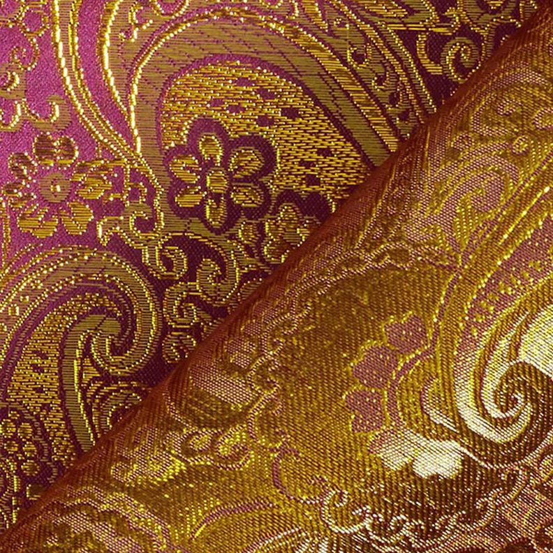 jacquard abbigliamento, paisley effetto metallizzato – lillà/oro,  image number 5