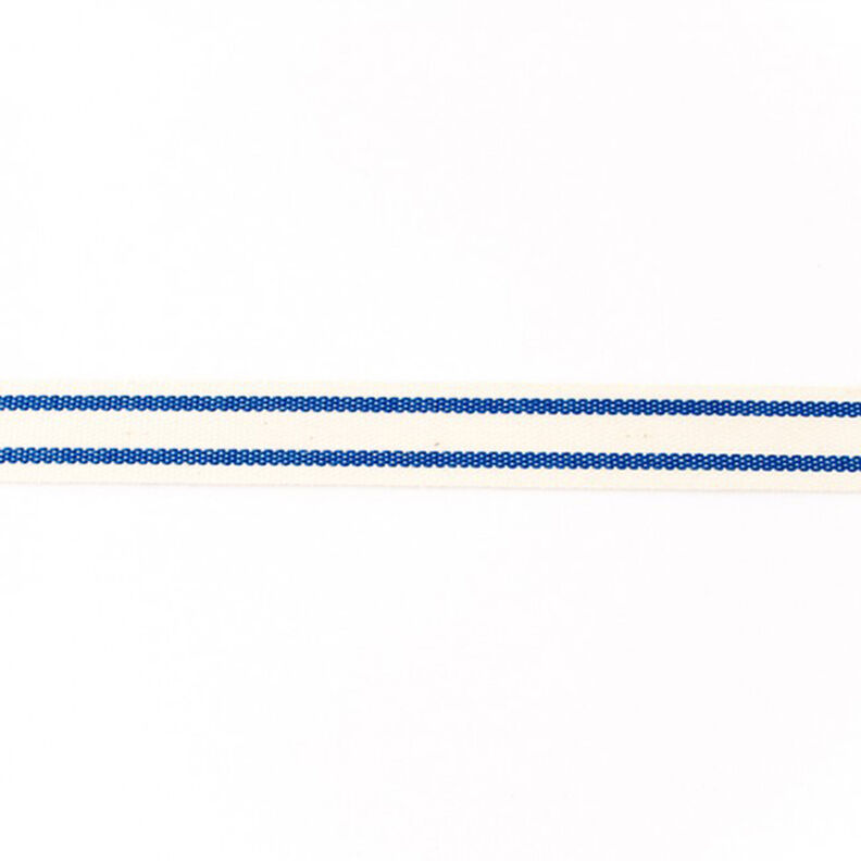 Nastro tessuto cotone righe – blu marino,  image number 1