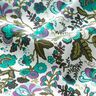 popeline di cotone Fiori paisley – avorio/verde smeraldo,  thumbnail number 2