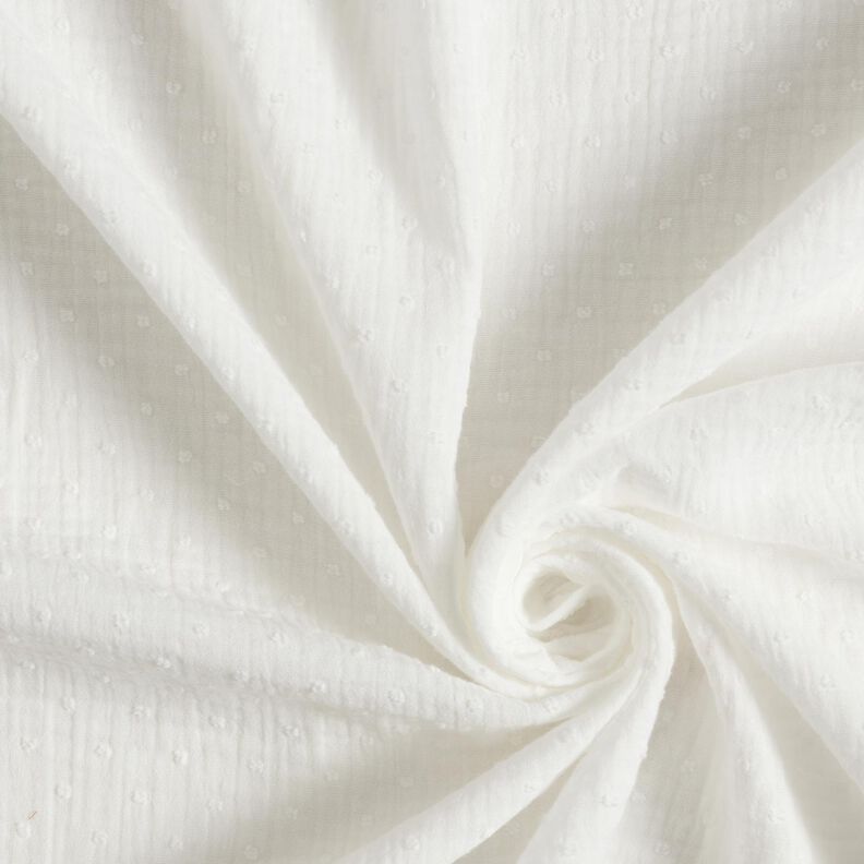 Musselin Dobby – bianco lana,  image number 4