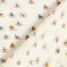 Tessuto di cotone lucido con fiori – bianco lana,  thumbnail number 4