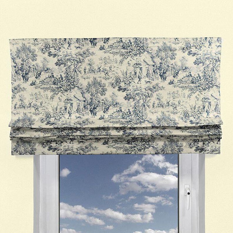 Toile de Jouy – blu acciaio,  image number 6