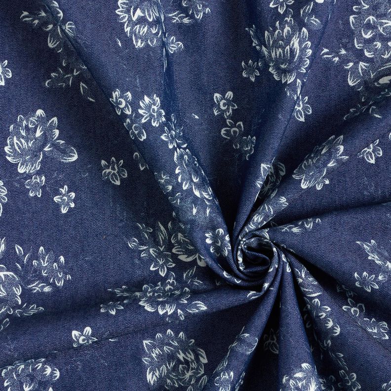 chambray piccole rose – blu marino/bianco lana,  image number 3