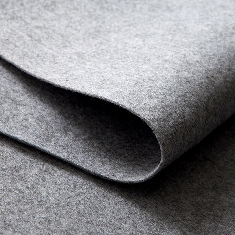 Feltro 180 cm / spesso 1,5 mm mélange – grigio chiaro,  image number 4