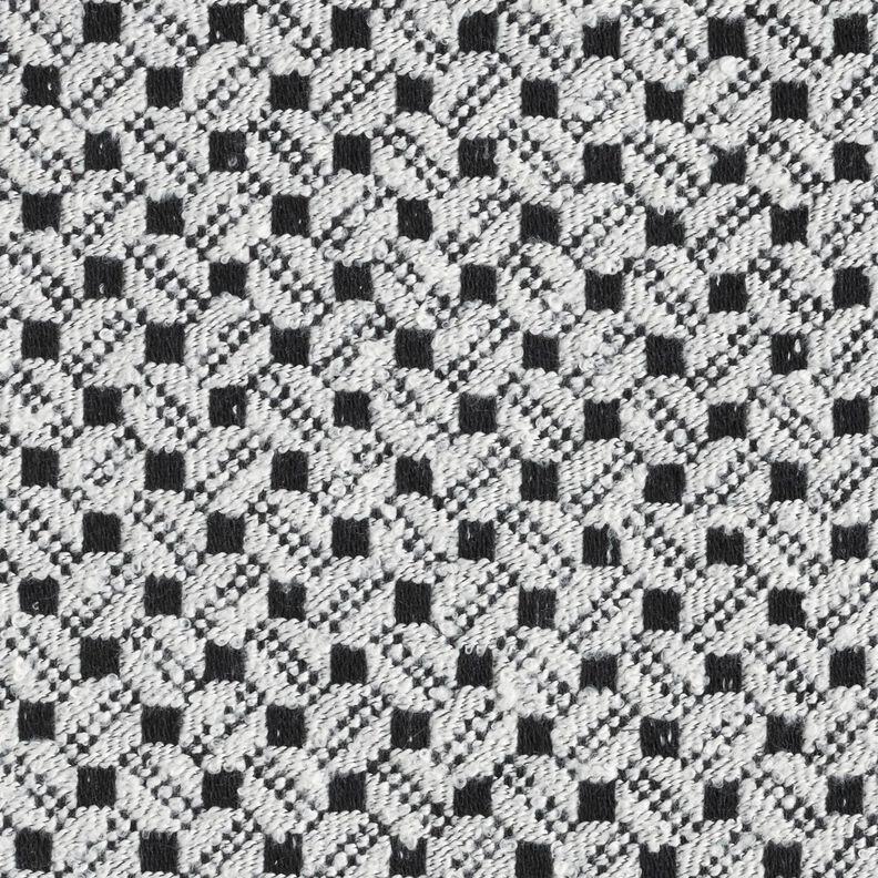 Tessuto per cappotto a quadretti – bianco/nero,  image number 1