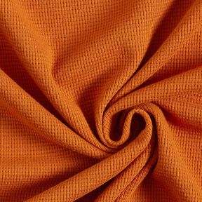 jersey di cotone, nido d’ape mini, tinta unita – terracotta, 