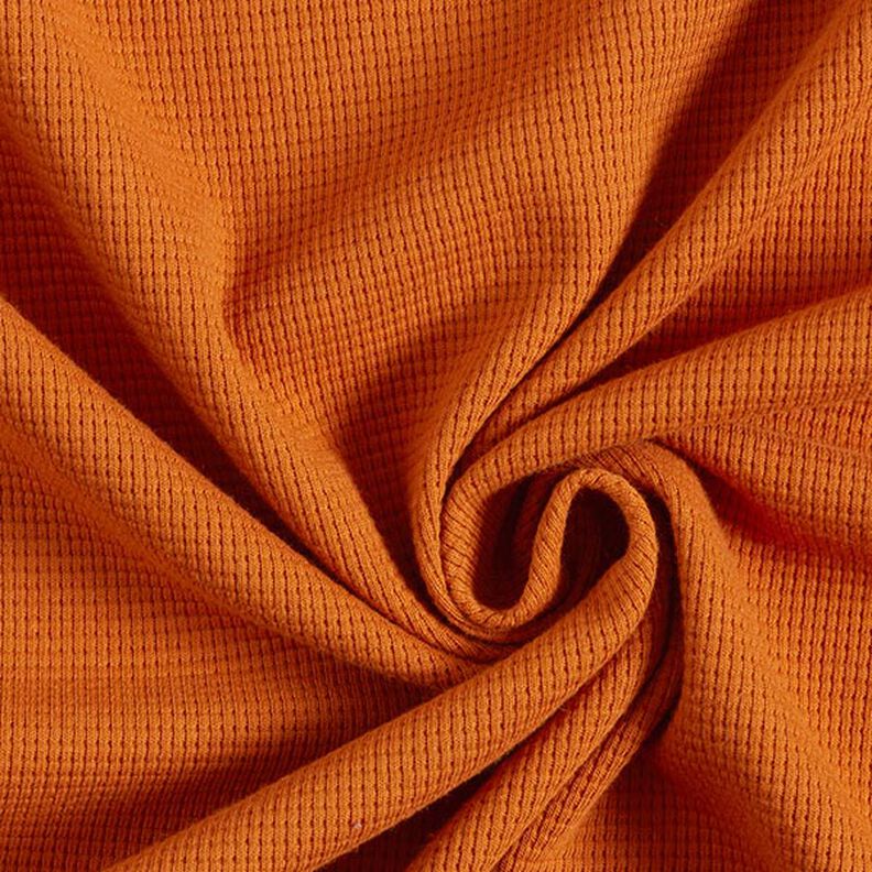 jersey di cotone, nido d’ape mini, tinta unita – terracotta,  image number 1