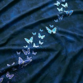jersey di cotone Farfalle con sfumature di colori | Glitzerpüppi – blu notte, 