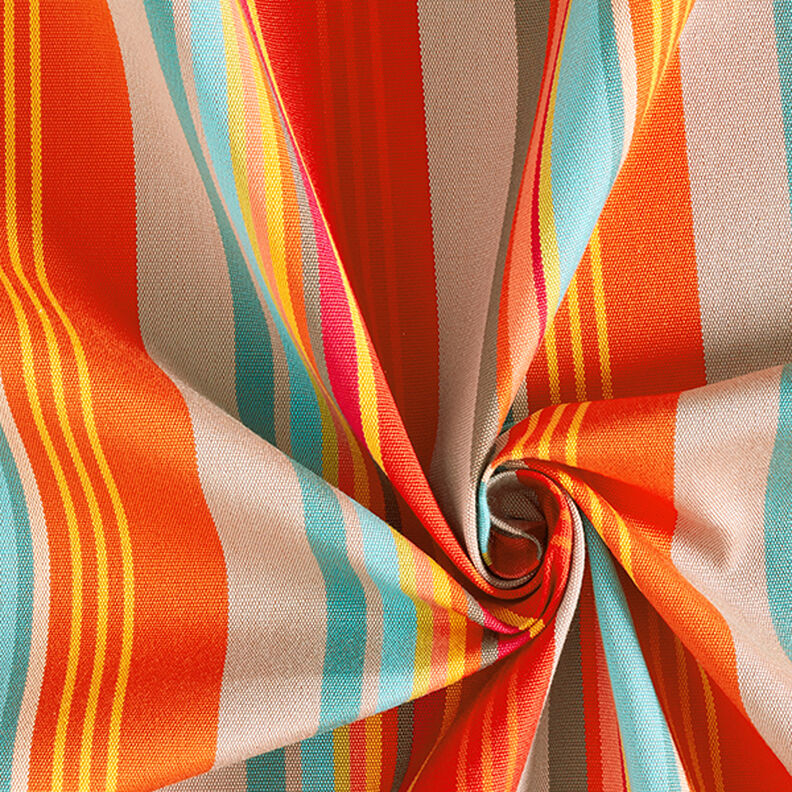 Tessuti da esterni canvas Righe – arancione/rosso,  image number 3