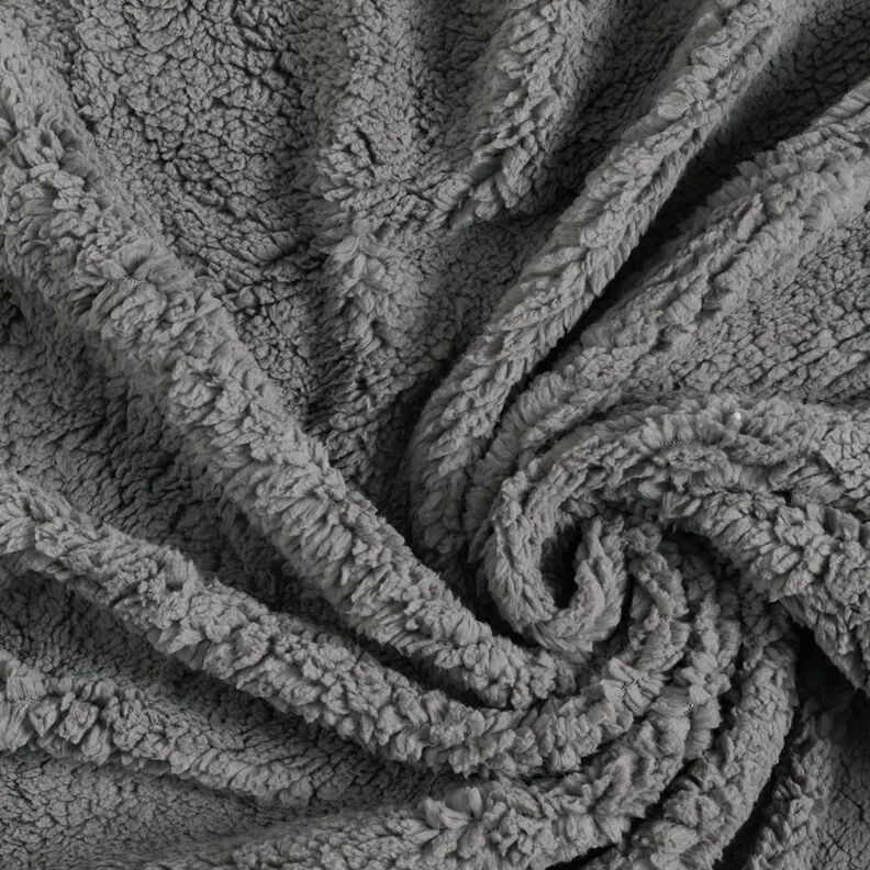 Soffice tessuto in peluche – grigio elefante,  image number 3