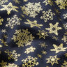 tessuto in cotone popeline Cristalli di neve – blu notte/oro,  thumbnail number 2